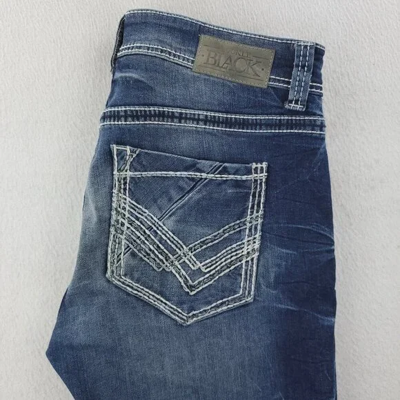 Buckle Black Jeans Slim No. 1 Fit Stretch Stitched Men's "34x34" Actual 36x34 - Picture 9 of 10